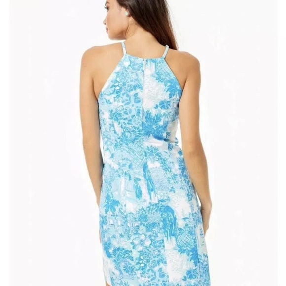 NWT Lilly Pulitzer Pearl Stretch Shift Dress Toile Me About It Size 2 - Picture 5 of 7